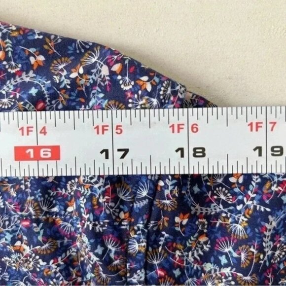 English Laundry Button Up Shirt Short Sleeve Stretch Fitted Casual Blue Medium - Picture 13 of 16